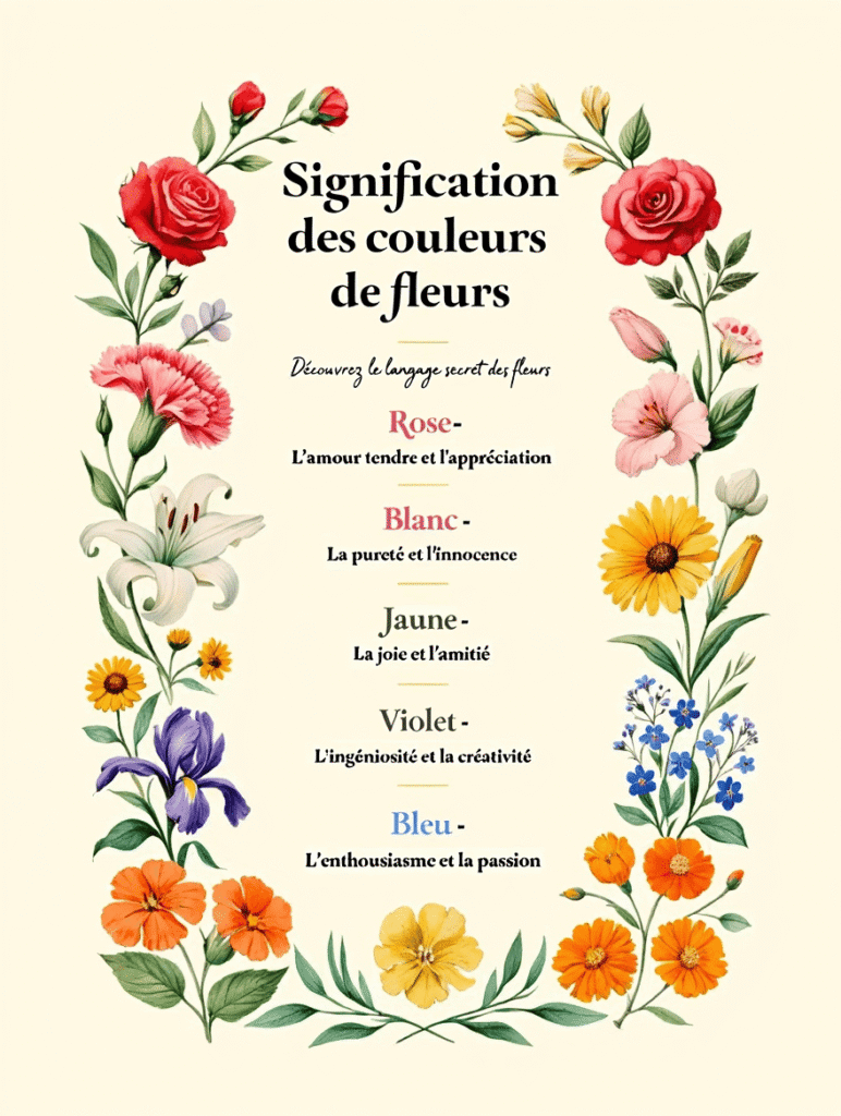 signification des fleurs selon la couleur