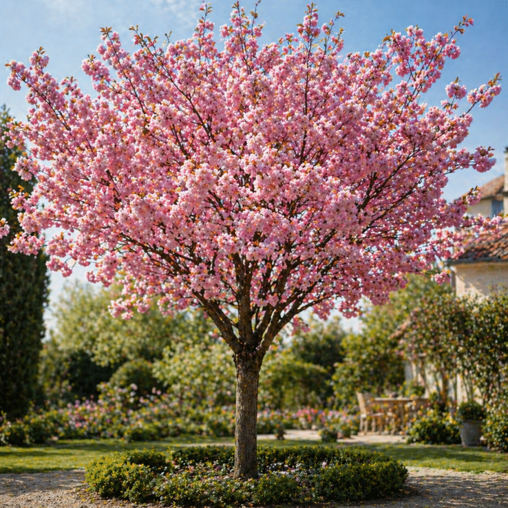 cerisier de japon en fleur - prunu serrulata