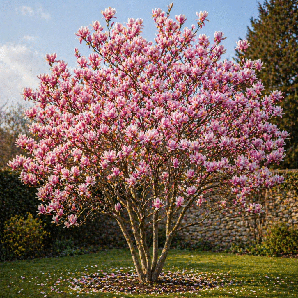 Le Magnolia soulangeana en fleur