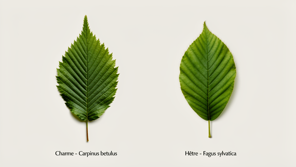 Comparatif des feuille de charme vs hêtre
