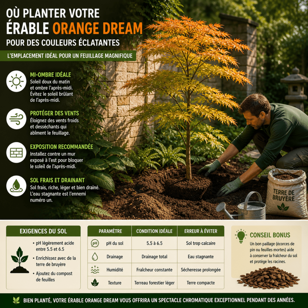 ou planter un erable orange dream 