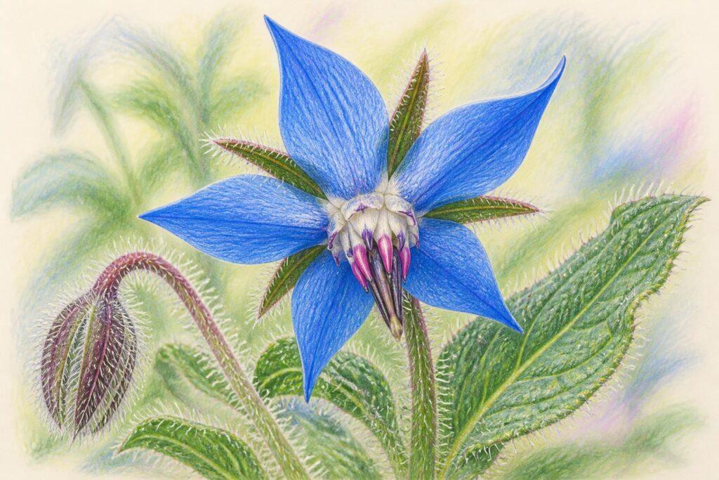 découvrez la signification et les symboles associés à la fleur de bourrache, une plante riche en histoire et en vertus.