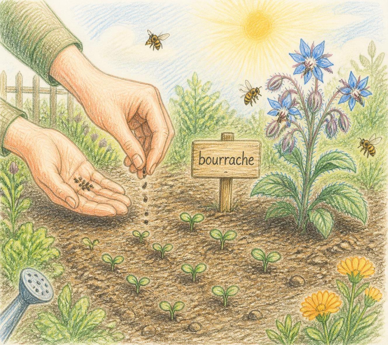 découvrez la signification et les symboliques associées à la fleur de bourrache, une plante aux multiples bienfaits et représentations.
