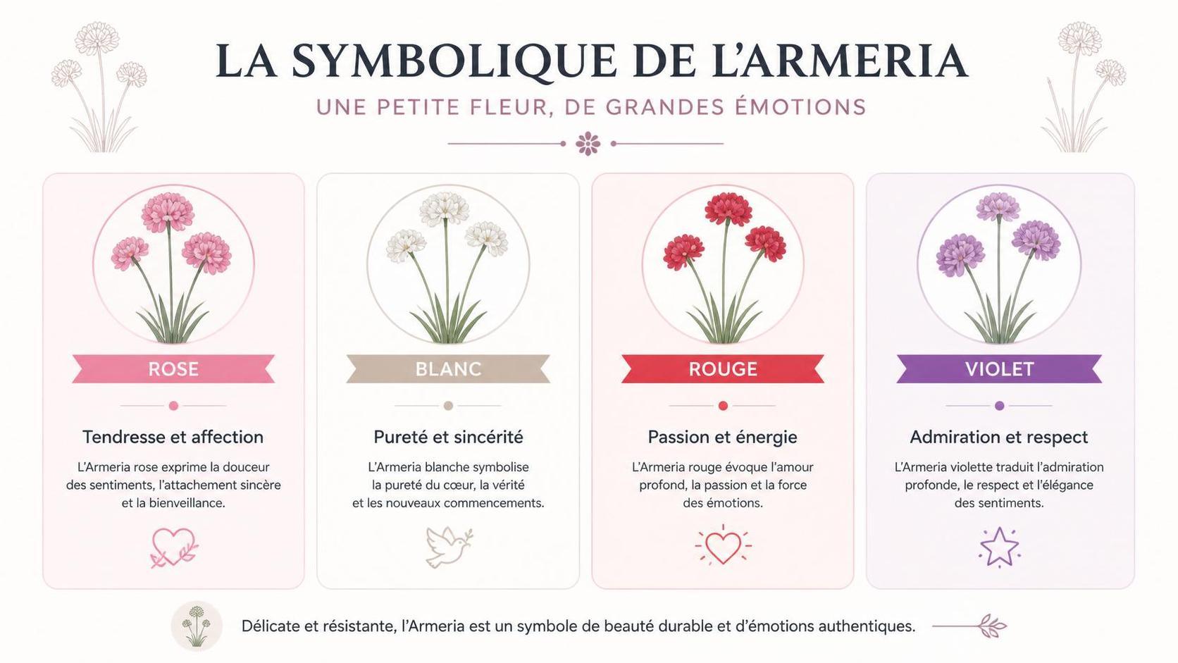 découvrez la signification de l’armeria, une plante aux multiples symboliques et vertus, et explorez son importance dans différentes cultures.