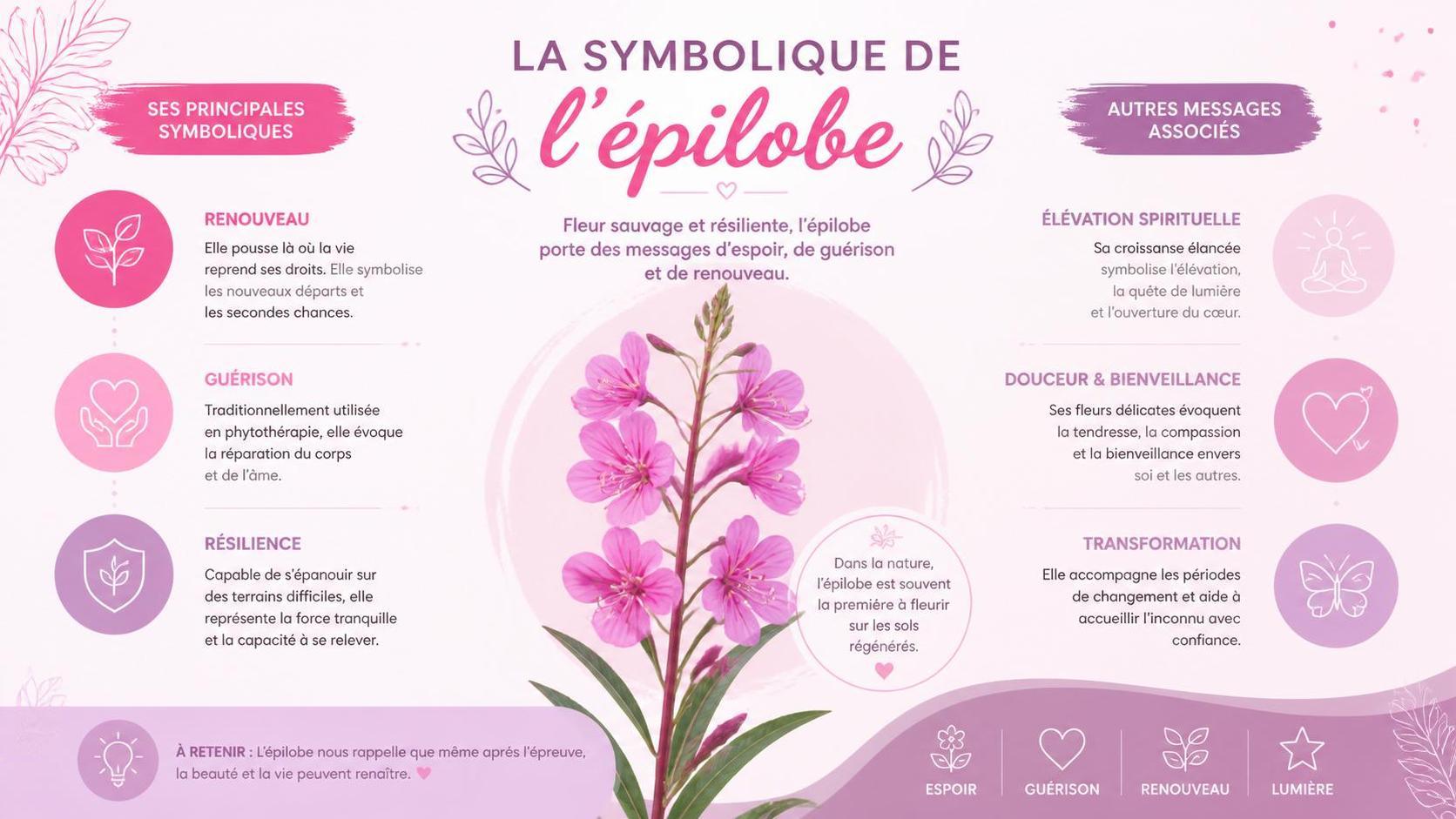 découvrez la signification de l'épilobe, une plante aux multiples vertus et symboles, et son rôle dans la nature et la culture.