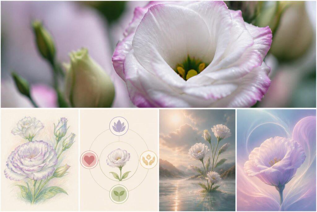 dĂ©couvrez la signification spirituelle de lâeustoma, une fleur symbolisant la paix, la gratitude et la beautĂ© intĂ©rieure.