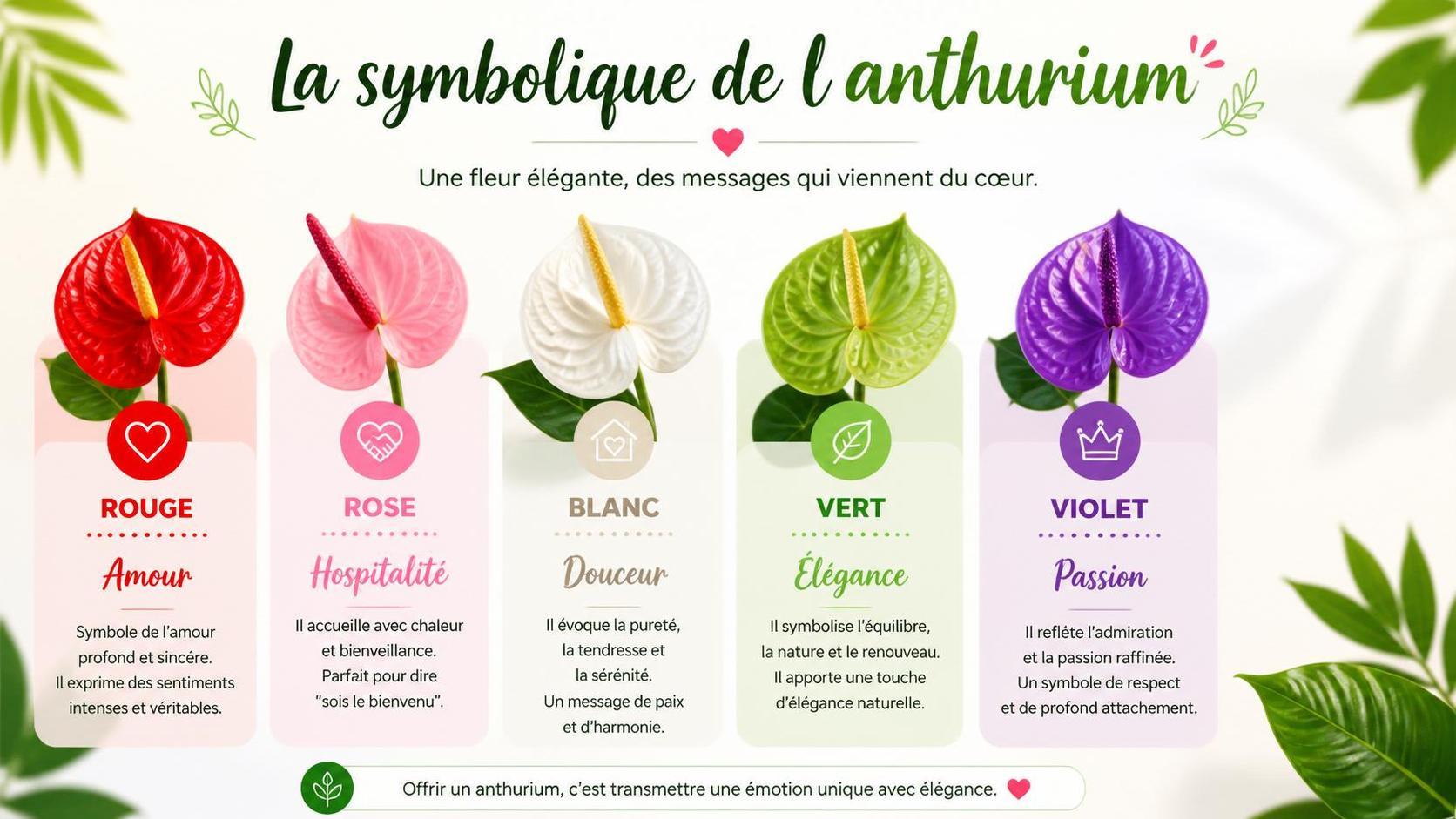 découvrez la symbolique de l’anthurium, une plante aux fleurs éclatantes qui représente l’amour, la beauté et la prospérité dans différentes cultures.