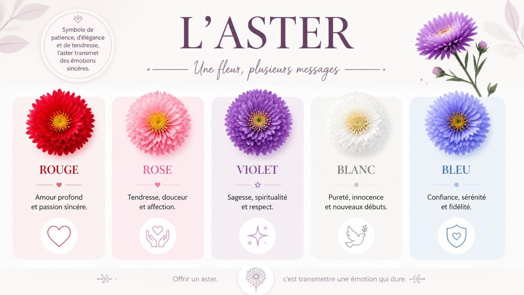 découvrez la symbolique de l’aster, une fleur riche en significations et en émotions, et apprenez comment elle est utilisée pour exprimer des sentiments et des messages dans différentes cultures.