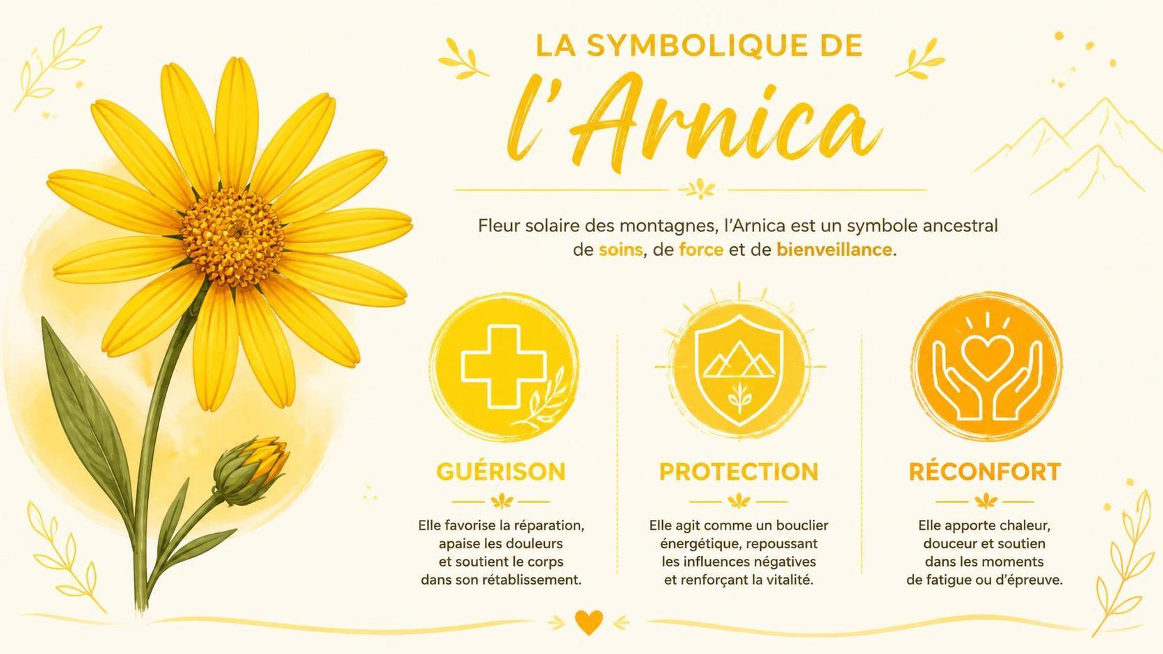 découvrez la symbolique spirituelle de l’arnica, une plante reconnue pour ses propriétés protectrices et curatives dans les traditions spirituelles.