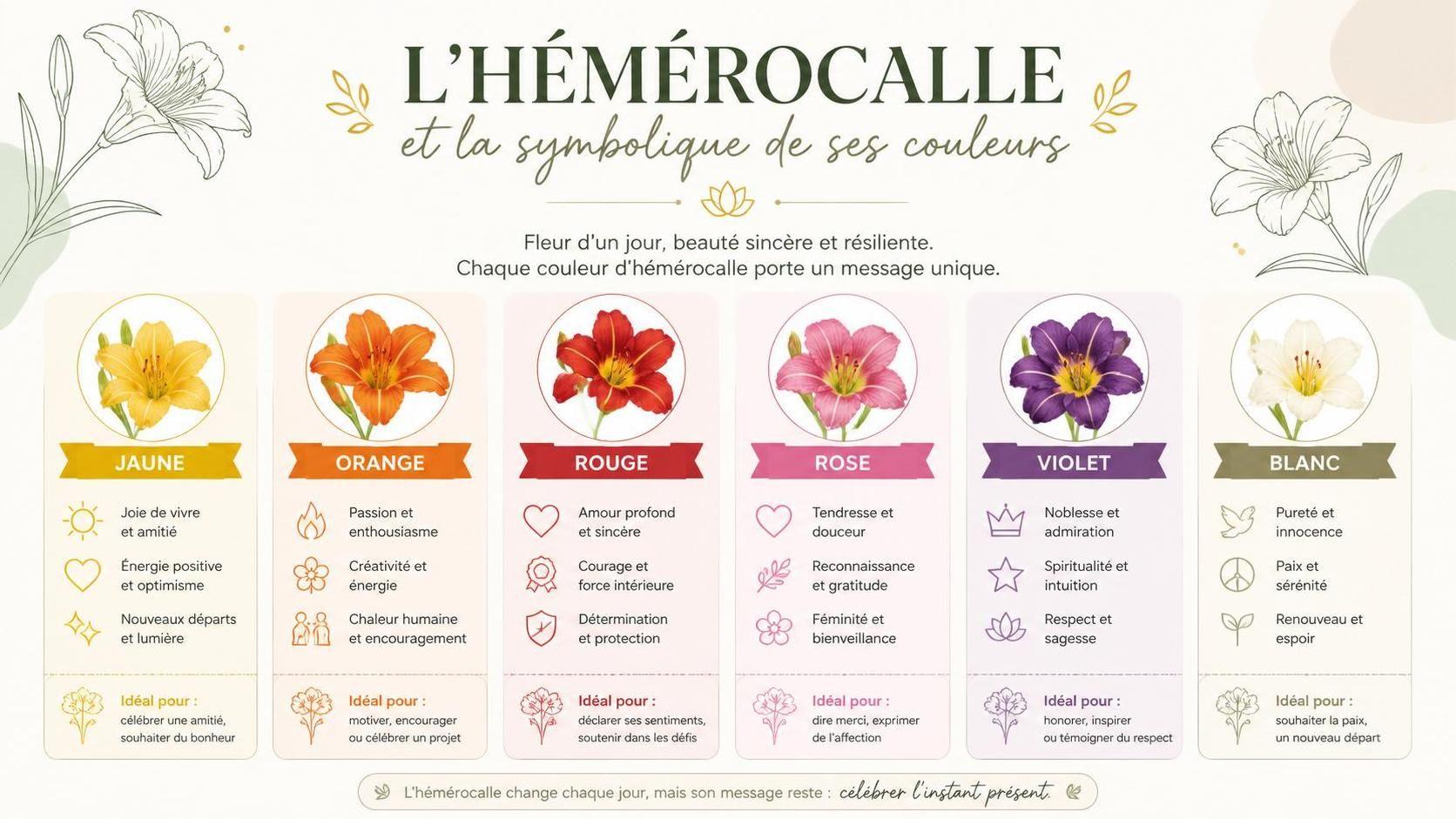 découvrez la signification de l’hémérocalle, une fleur aux multiples symboliques et à la beauté éphémère, utilisée en jardinage et en décoration.