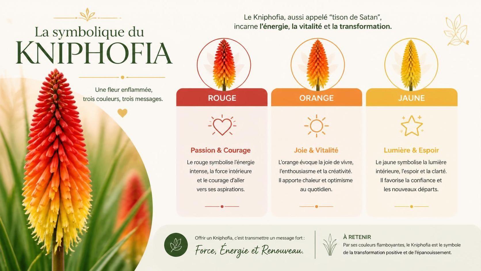 découvrez la signification du kniphofia, une plante aux fleurs vibrantes, et apprenez ses symboliques et origines.