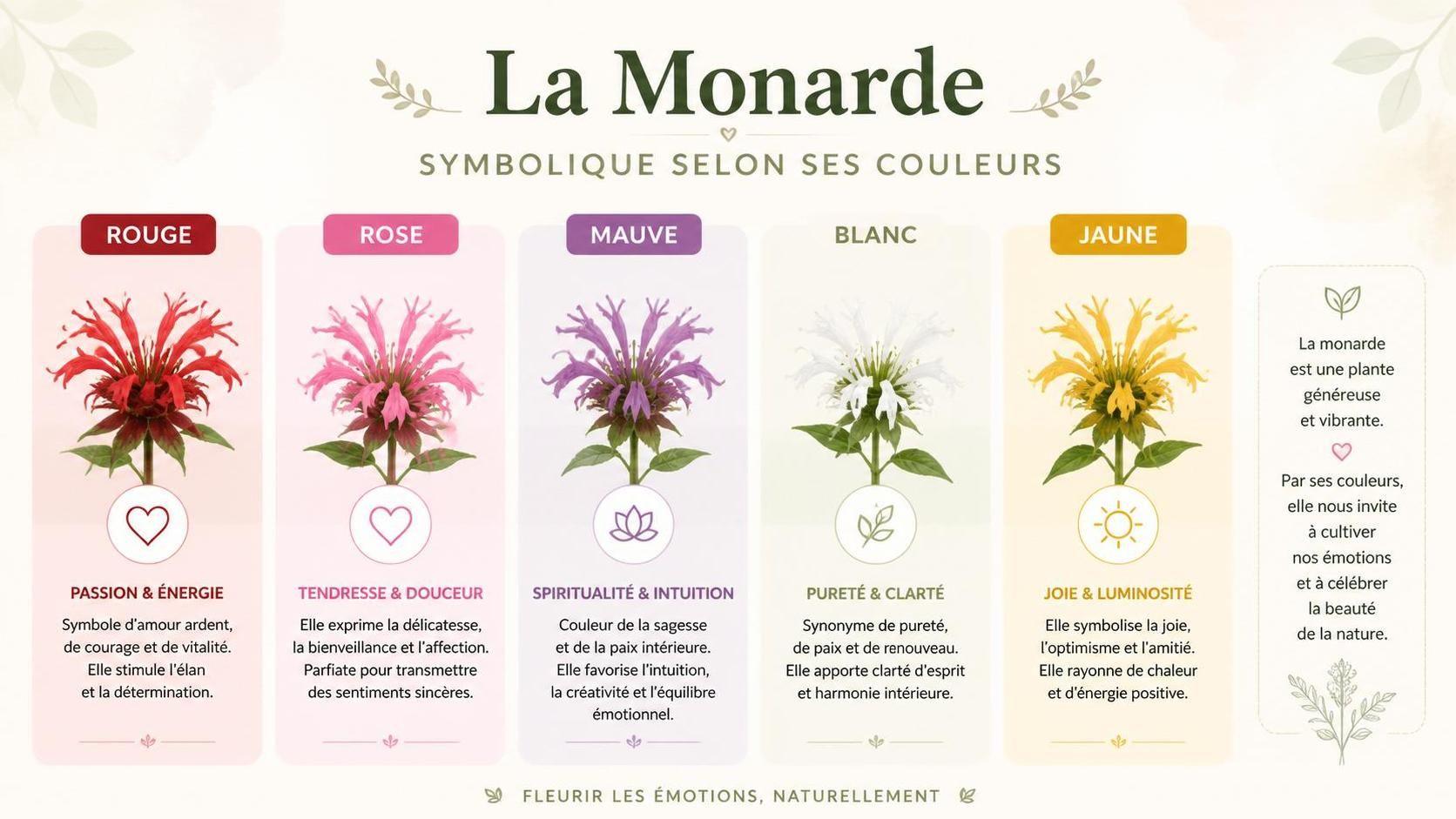 découvrez la symbolique de la monarde, une plante aux multiples significations et vertus dans les traditions et le langage des fleurs.