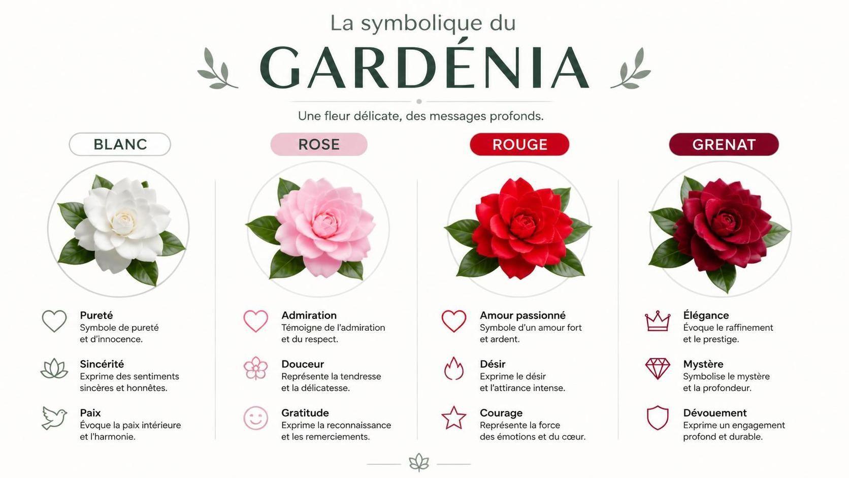 découvrez la signification et la symbolique du gardénia, une fleur élégante synonyme d'amour pur, de beauté et de douceur.