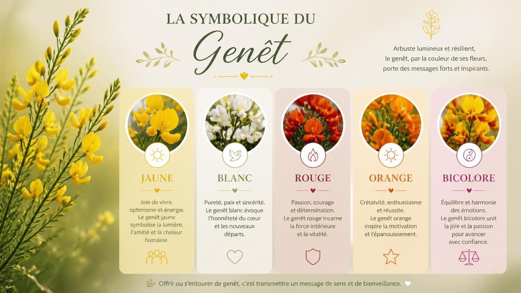 découvrez la symbolique du genêt, une plante aux multiples significations dans la culture et la tradition, représentant souvent la résilience, la joie et la beauté sauvage.