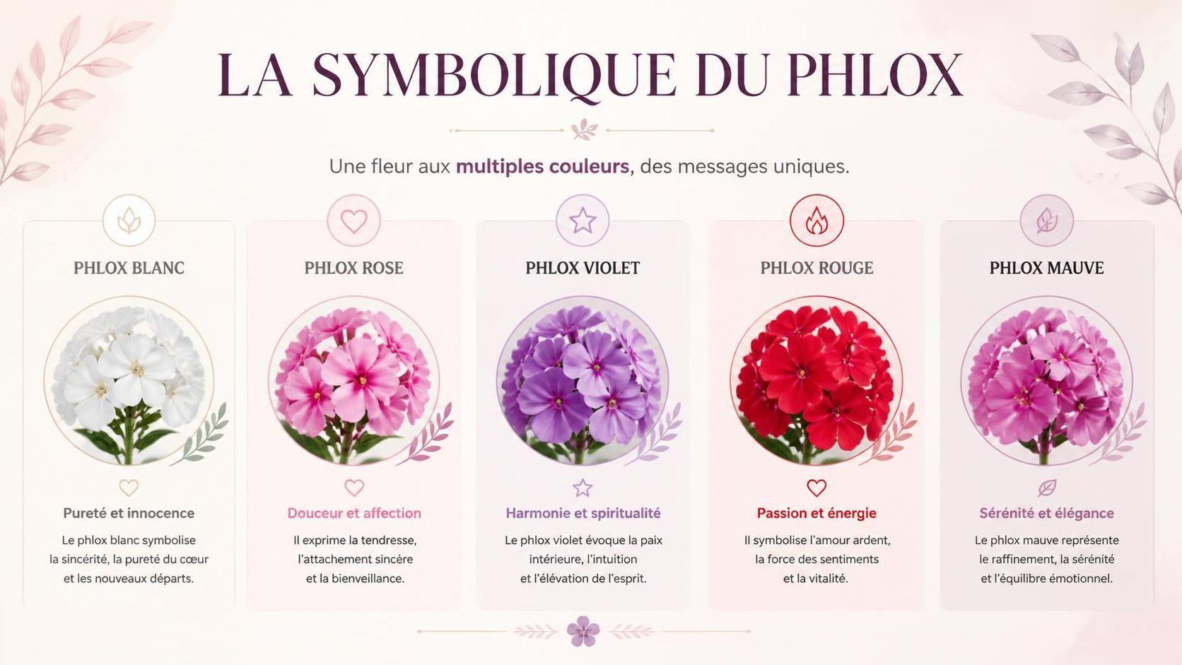 découvrez la signification et la symbolique du phlox, une fleur riche en émotions et en messages, idéale pour exprimer vos sentiments avec élégance.