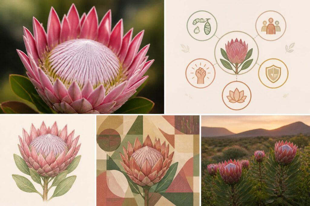découvrez la symbolique du protea, une fleur riche en significations, symbole de courage, de beauté et de transformation.