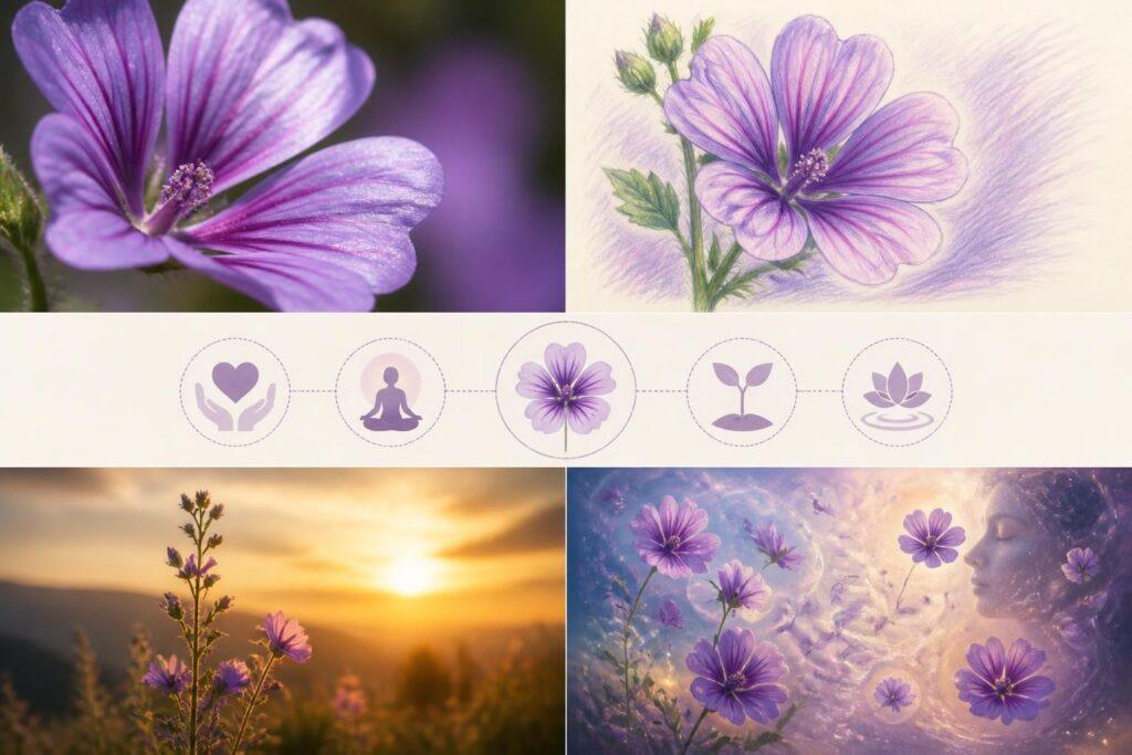 découvrez la symbolique spirituelle de la mauve, une fleur porteuse de significations profondes et de messages spirituels inspirants.