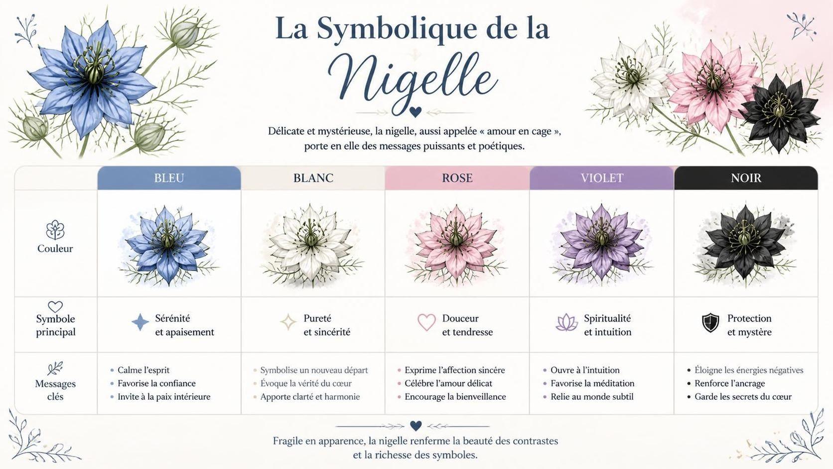 découvrez la symbolique spirituelle de la nigelle, une plante aux significations profondes en spiritualité, symbole de protection, de purification et de sagesse.